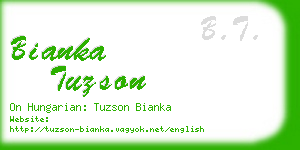 bianka tuzson business card